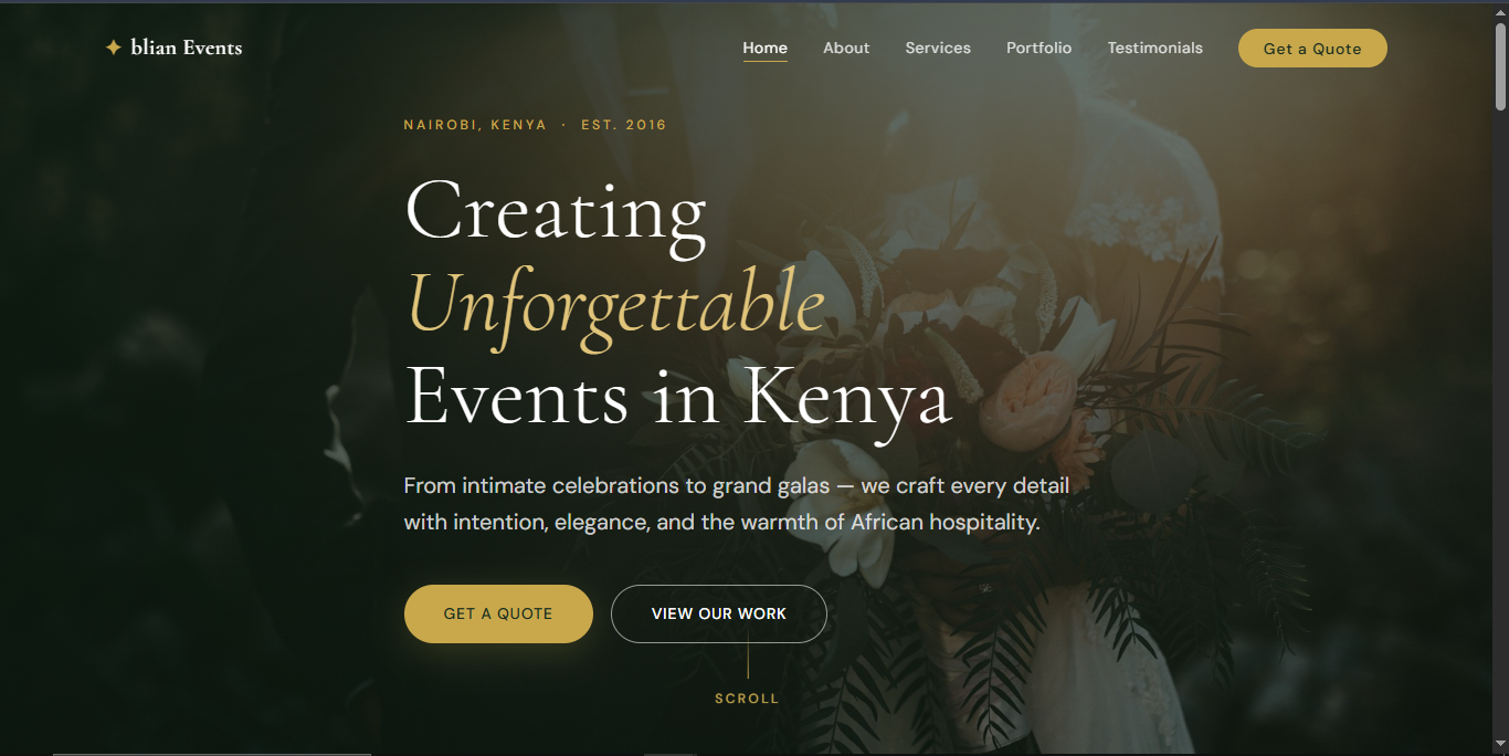 cake business website